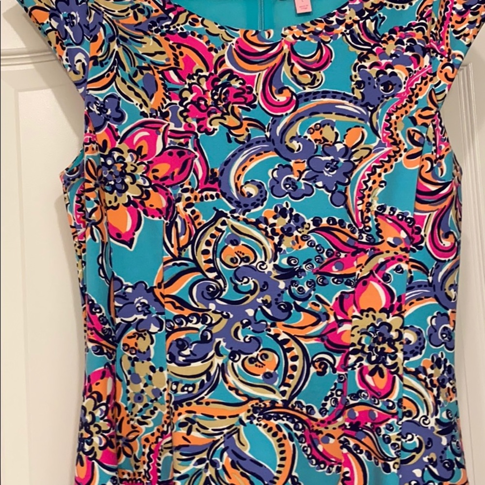Lilly Pulitzer Brielle Aqua Bait & Switch Dress